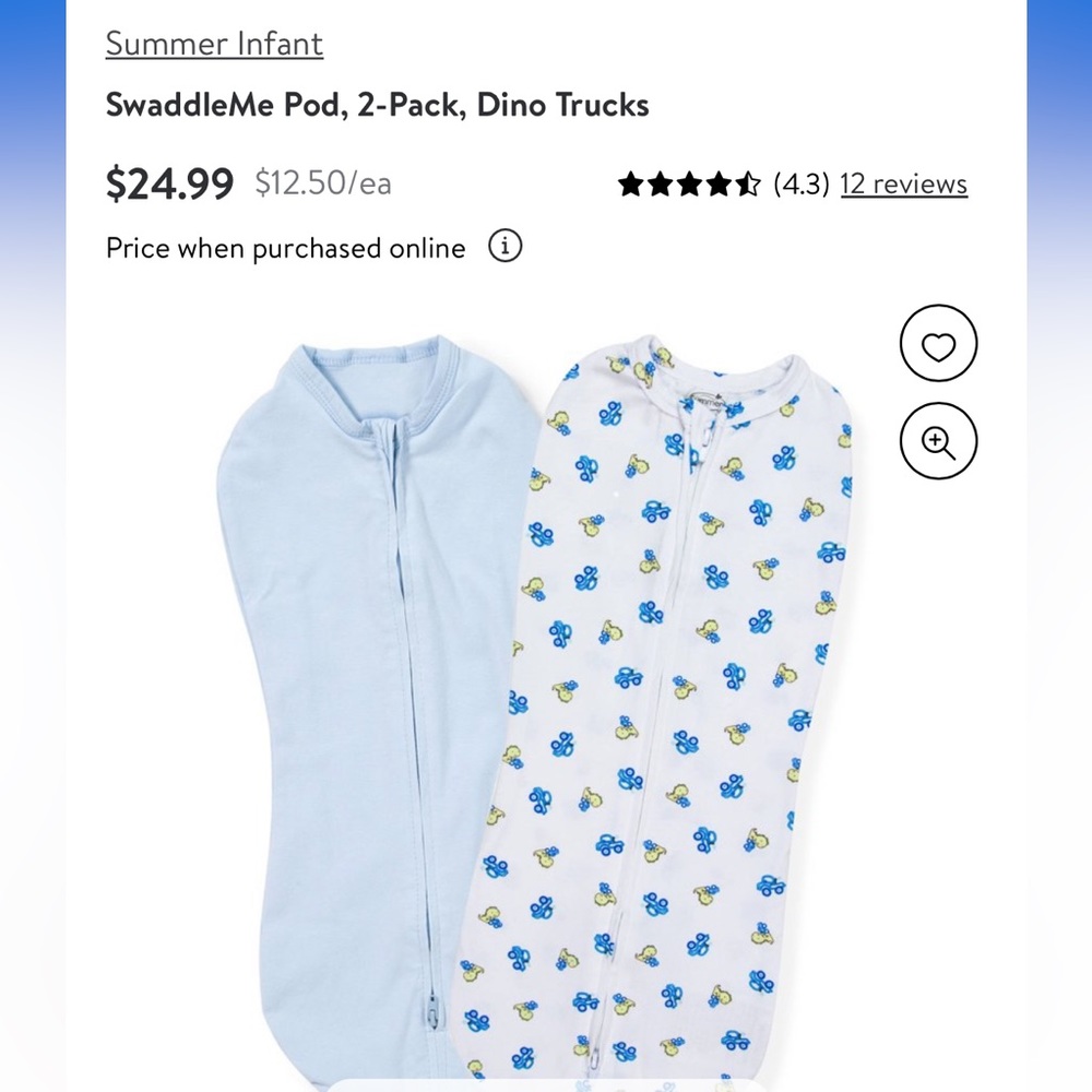 NWOT SwaddleMe Pod 2 for 1! Size newborn
